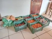 PAB - Programa Alimenta Brasil recebendo produtos de qualidades cultivados pelos agricultores do PA Santa Helena