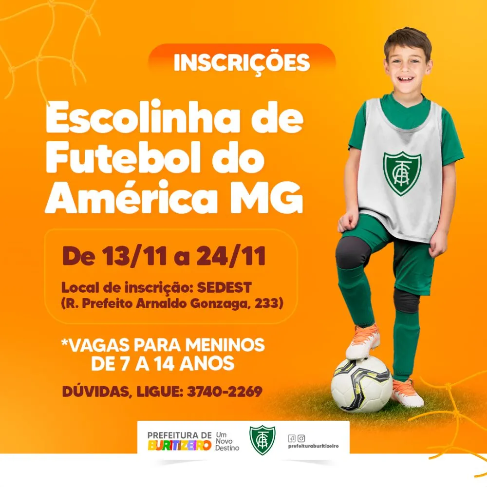 Prefeitura de Buritizeiro e América Esporte Clube anunciam parceria para Escola Oficial de Futebol